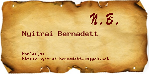 Nyitrai Bernadett névjegykártya